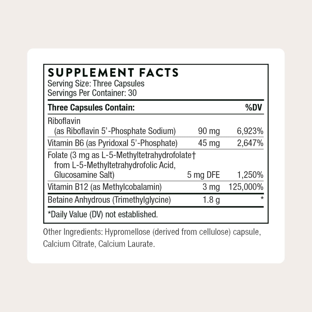 Supplement facts label on a white background