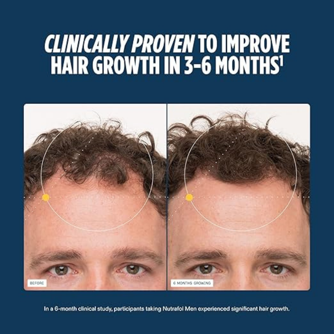 Nutrafol Men’s Hair Growth Supplement – Clinically Tested Thicker Hair Support – 1 Month Supply