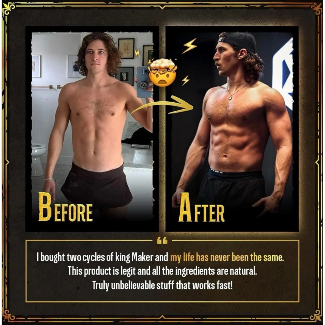 Transformation before and after using a product, with text about its effectiveness.