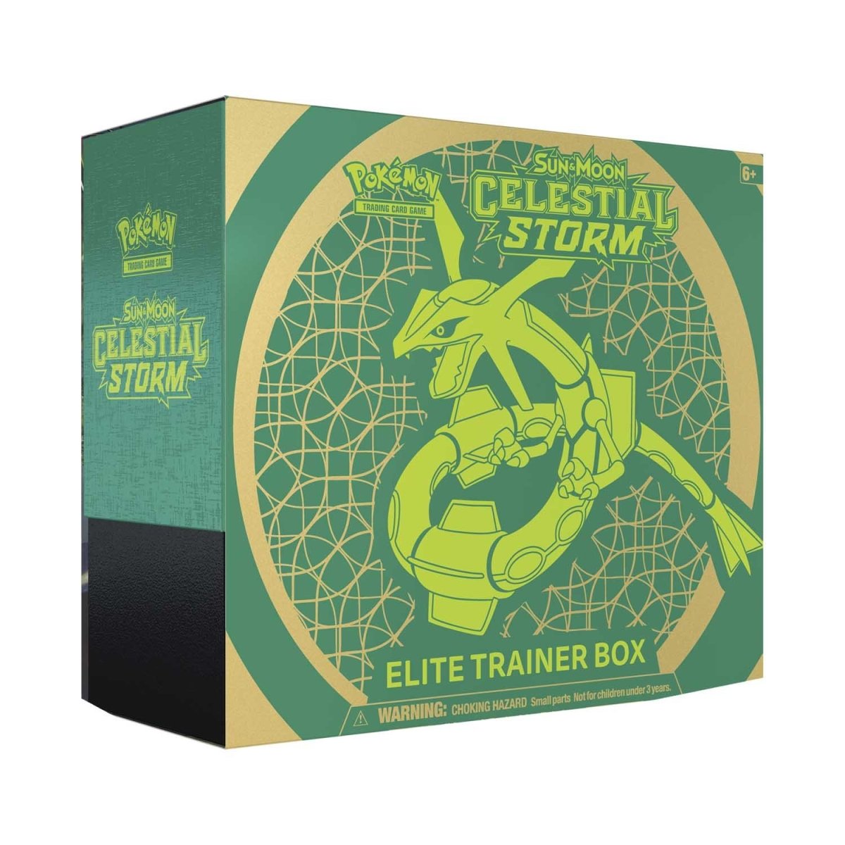Pokémon TCG Sun & Moon Celestial Storm Elite Trainer Box – 8 Booster Packs with Rayquaza Card Sleeves