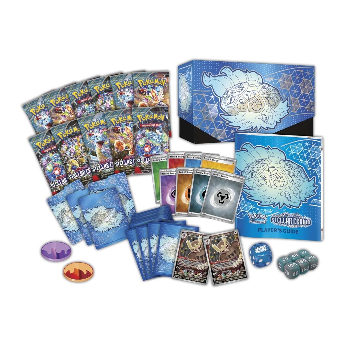 Pokémon TCG Scarlet & Violet Stellar Crown Pokémon Center Elite Trainer Box – 11 Booster Packs & Exclusive Noctowl Promos