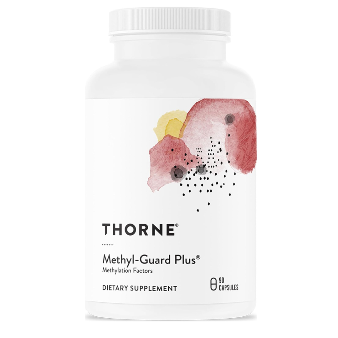 Thorne Methyl-Guard Plus dietary supplement bottle on a white background